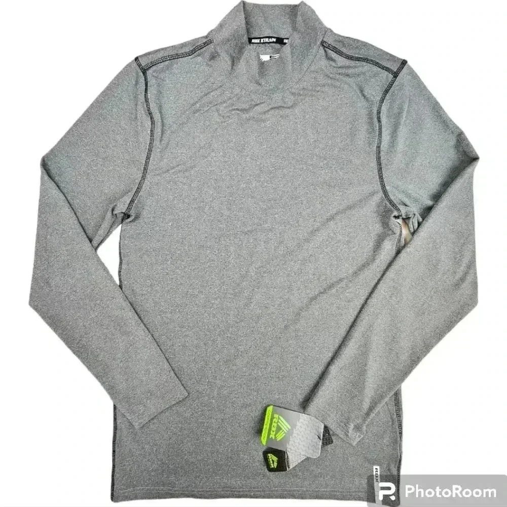 RBX X- dri train LS compression shirt gray # CRM 139 Large NWT